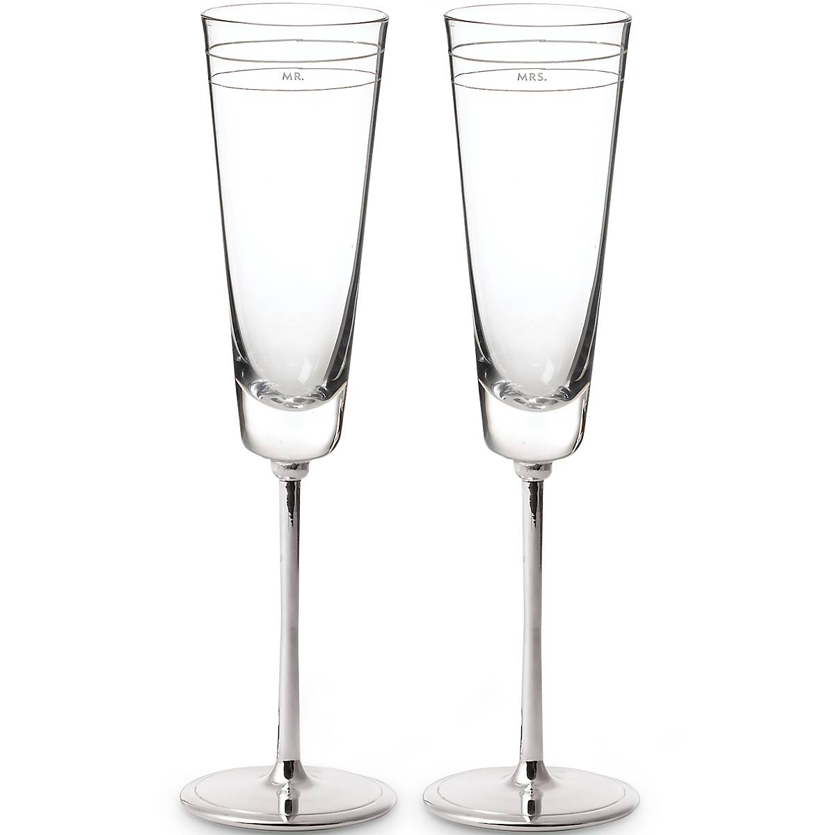 "Darling Point ""Mr."" and ""Mrs."" 2 pc Champagne Flute"