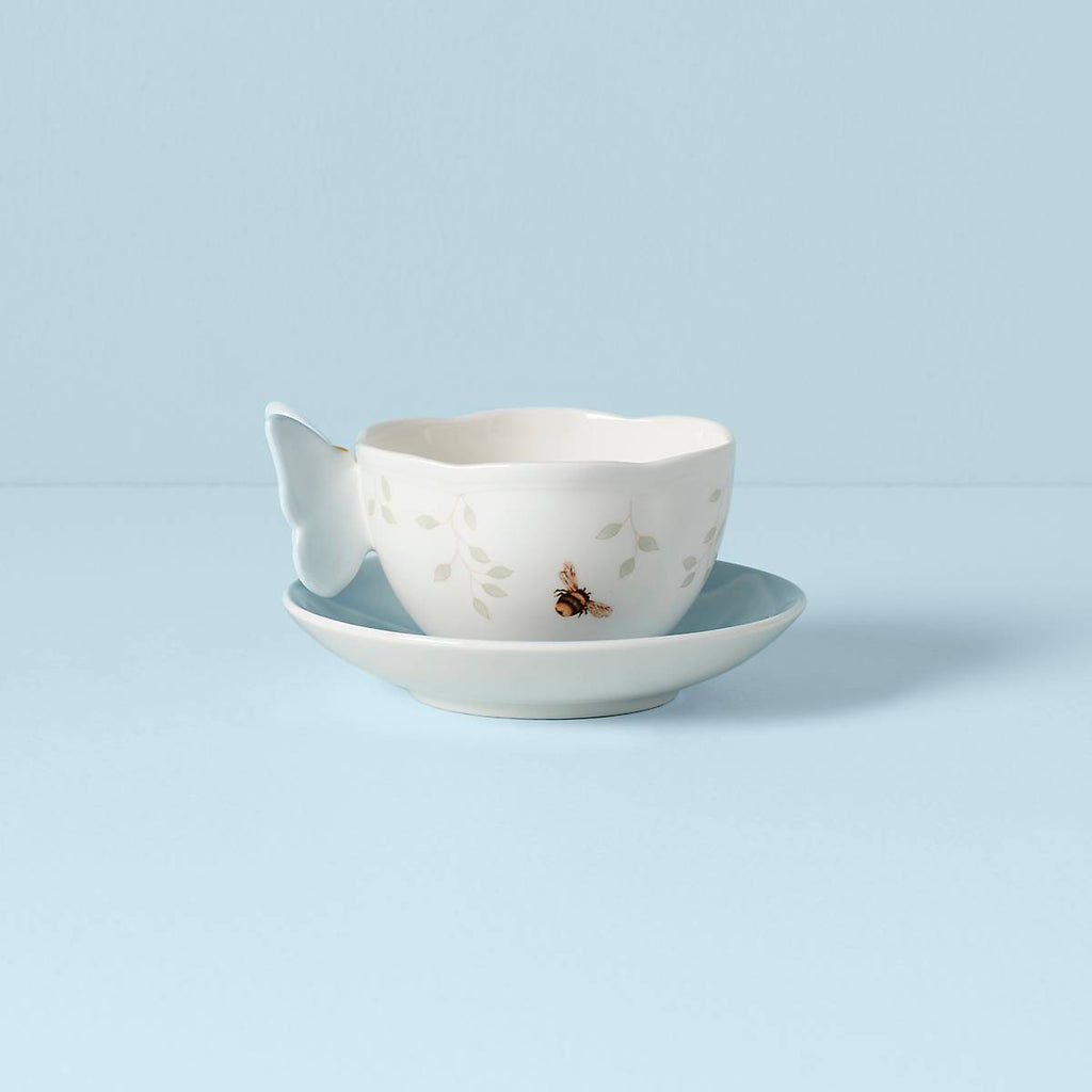 Butterfly Meadow Floral Blue Cup & Saucer