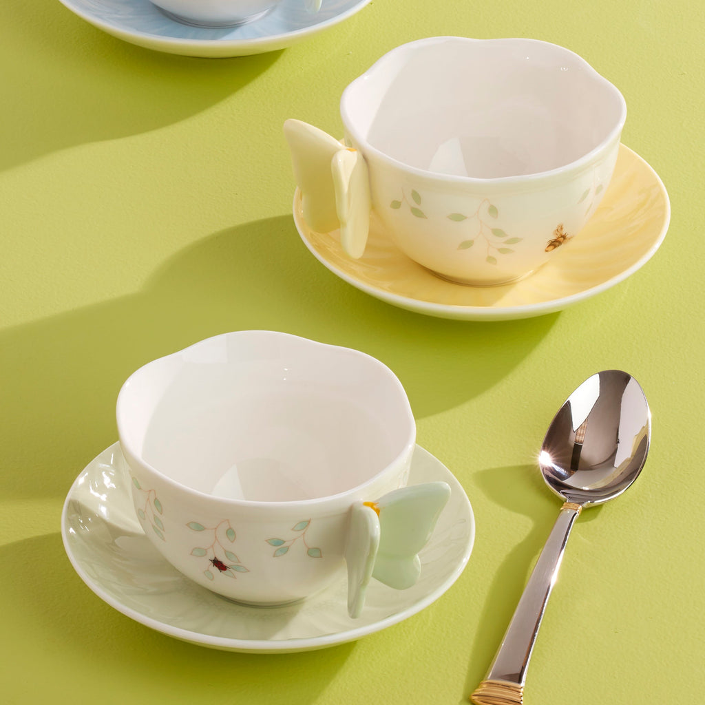 Butterfly Meadow Floral Yellow Cup & Saucer
