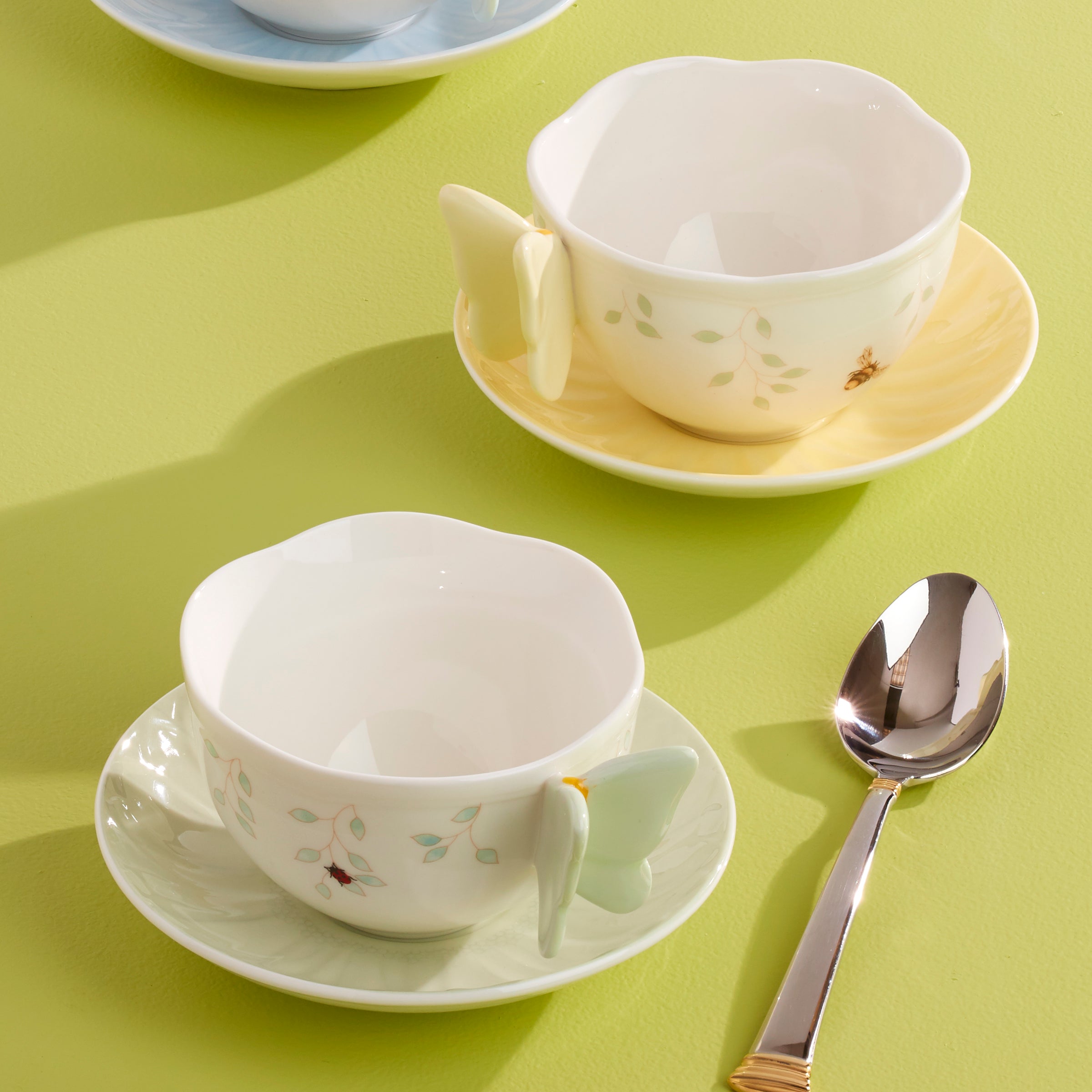 Butterfly Meadow Floral Yellow Cup & Saucer