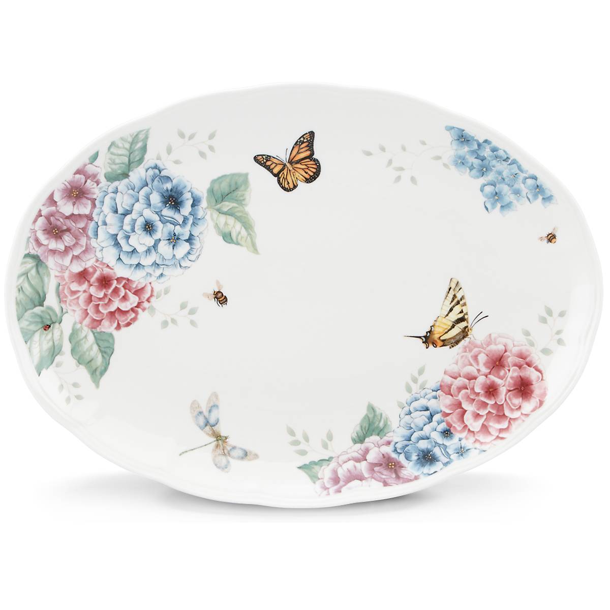 Butterfly Meadow Hydrangea Oval Platter