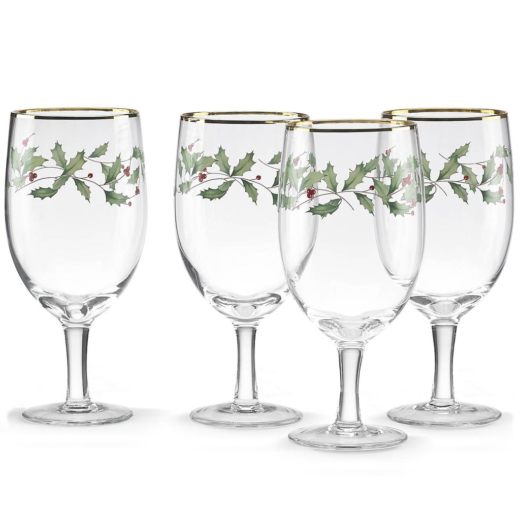 Holiday Iced Beverage Glasses - Set Of 4
