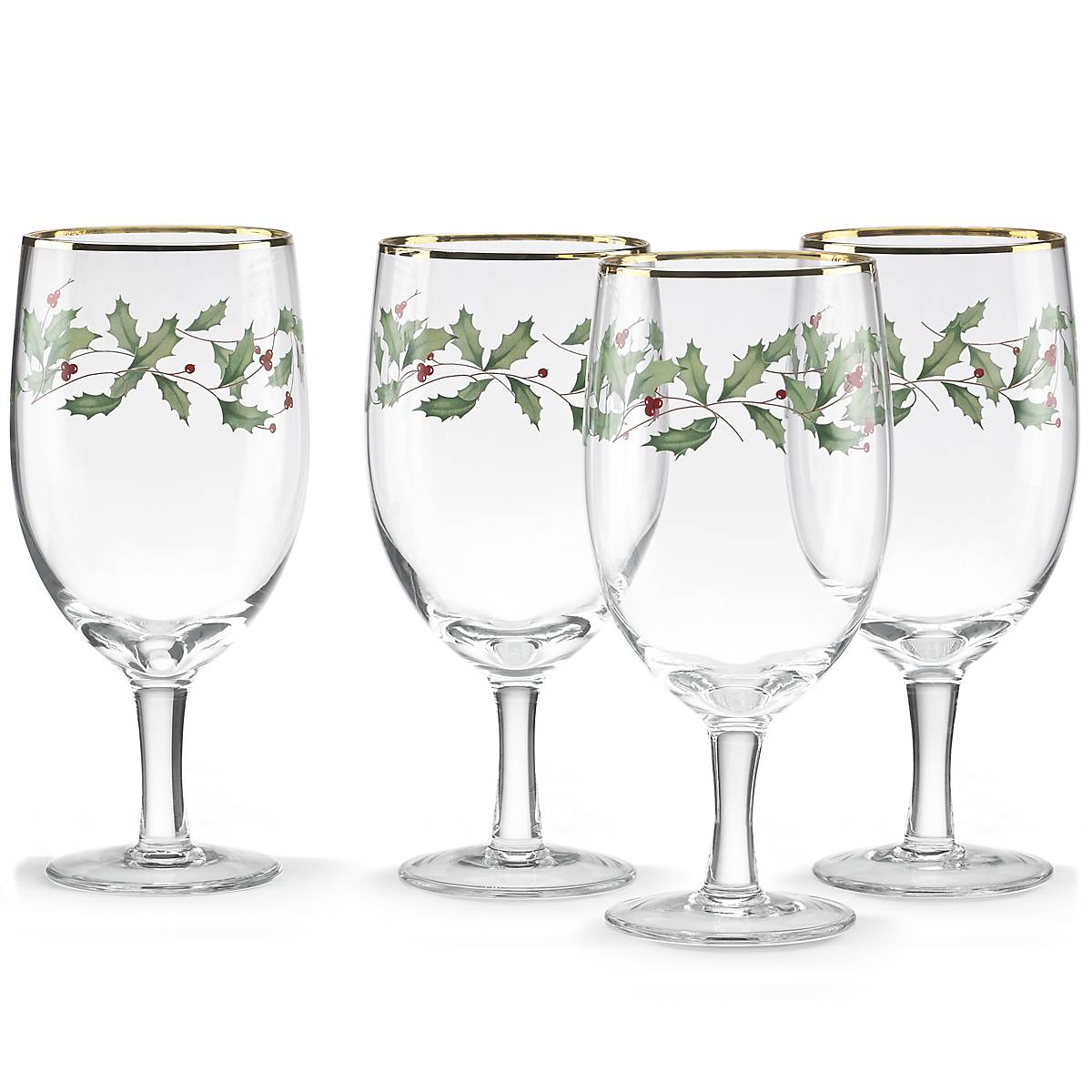 Holiday Iced Beverage Glasses - Set Of 4