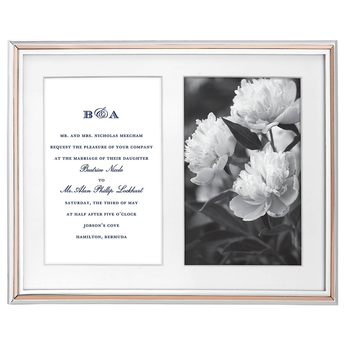 "Rosy Glow Double 5"" x 7"" Frame"