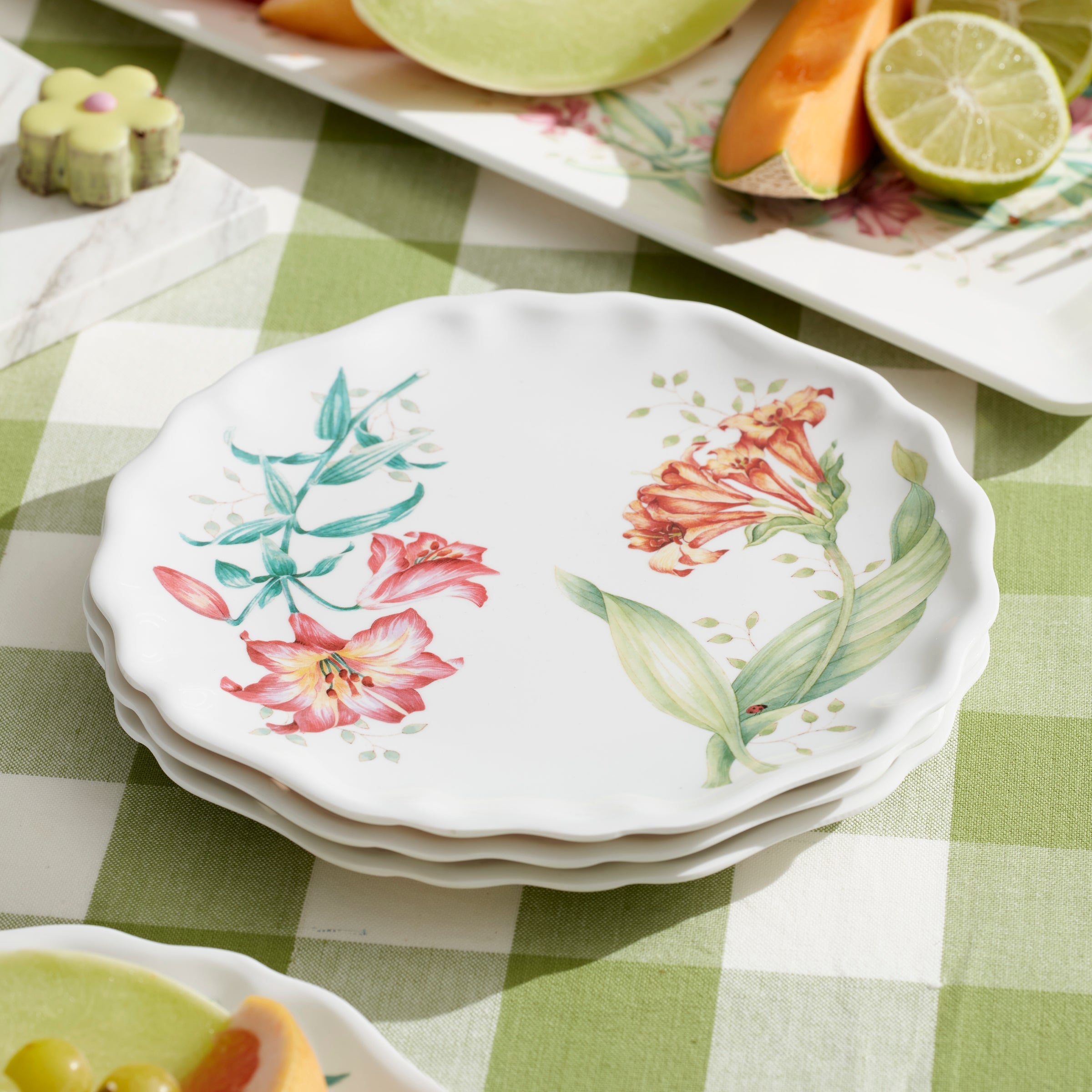 Butterfly Meadow Melamine Accent Plates - Set of 4