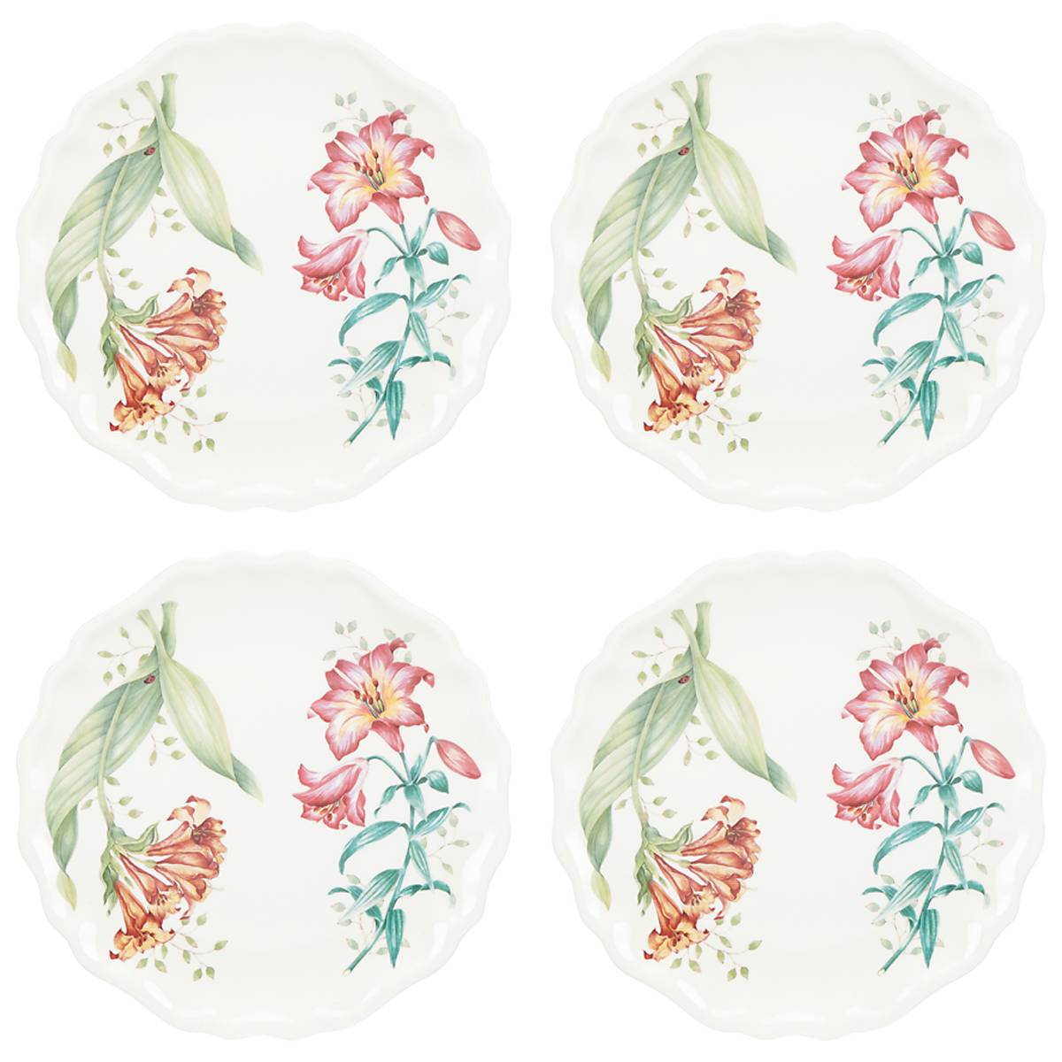 Butterfly Meadow Melamine Accent Plates - Set of 4