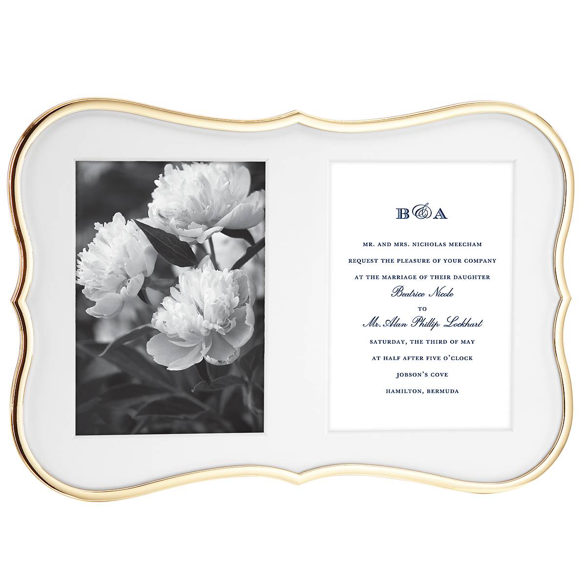 "Crown Point Gold Double 5"" x 7"" Frame"