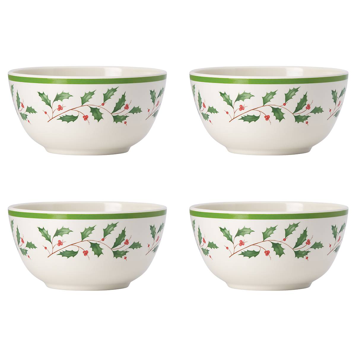 Holiday Melamine All-Purpose Bowls - Set of 4