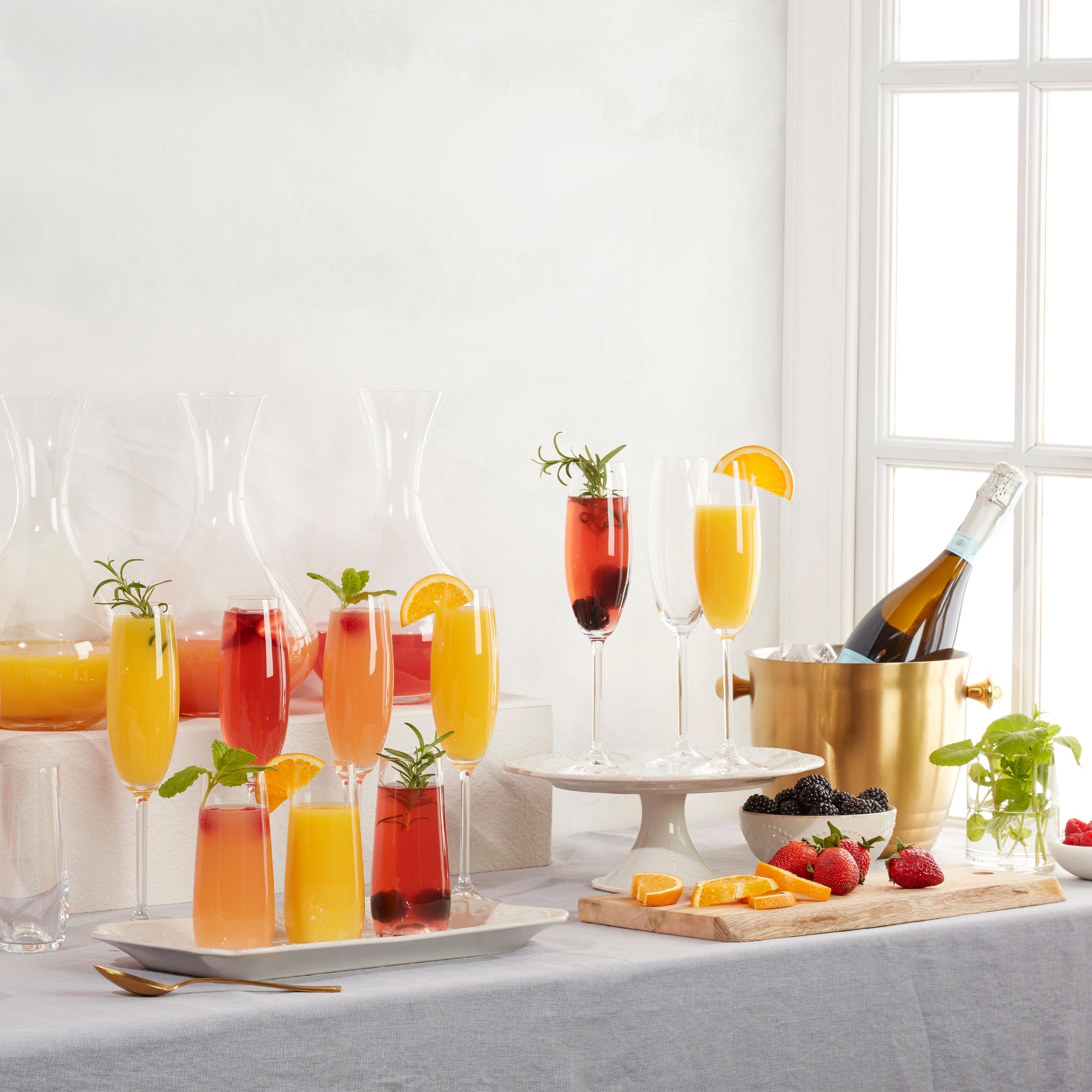 Tuscany Classics Stemless Flute Glasses - Set Of 6