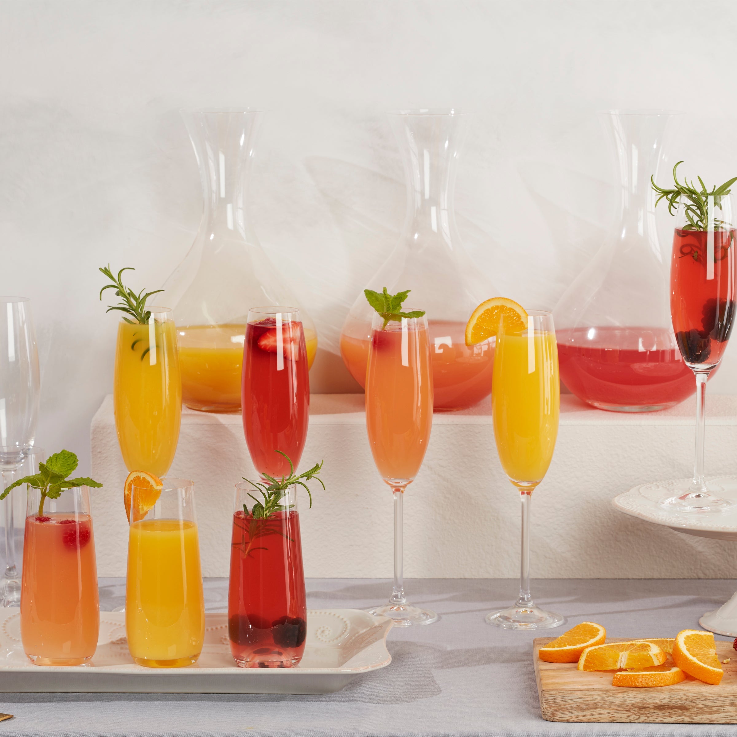 Tuscany Classics Stemless Flute Glasses - Set Of 6
