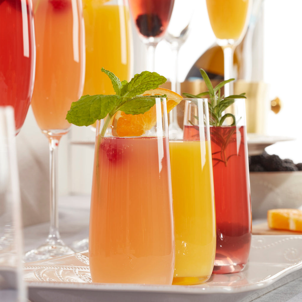 Tuscany Classics Stemless Flute Glasses - Set Of 6