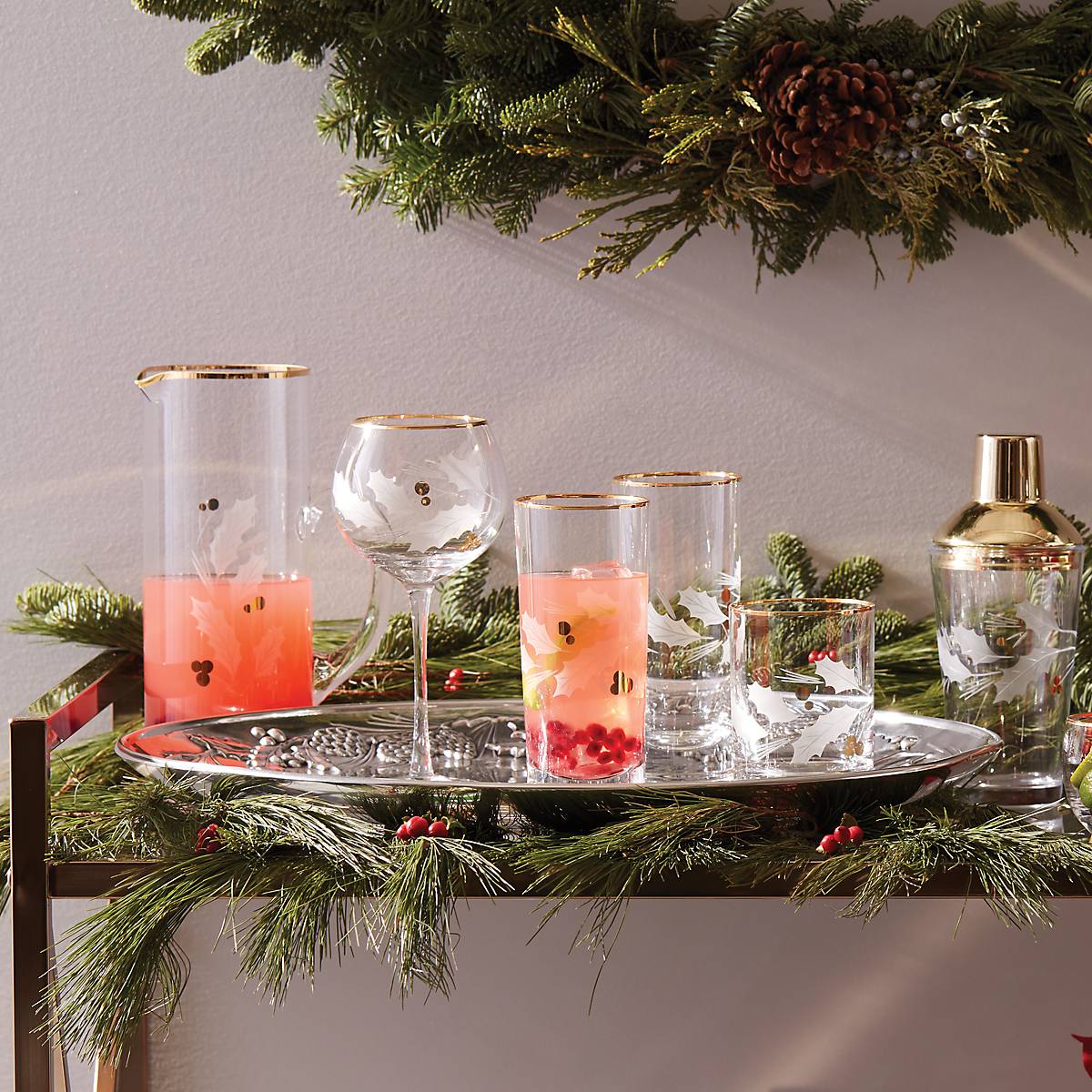 Holiday Gold Highball Glasses - Set Of 4