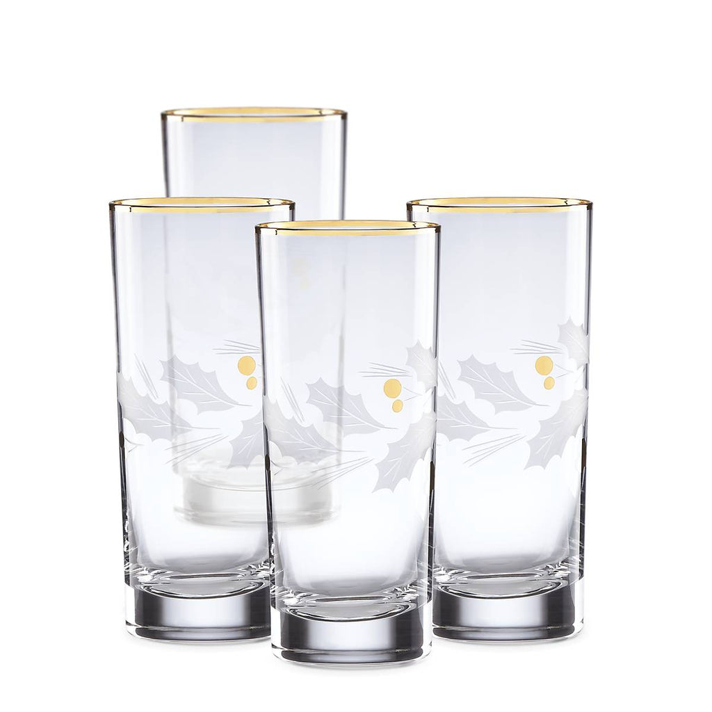 Holiday Gold Highball Glasses - Set Of 4