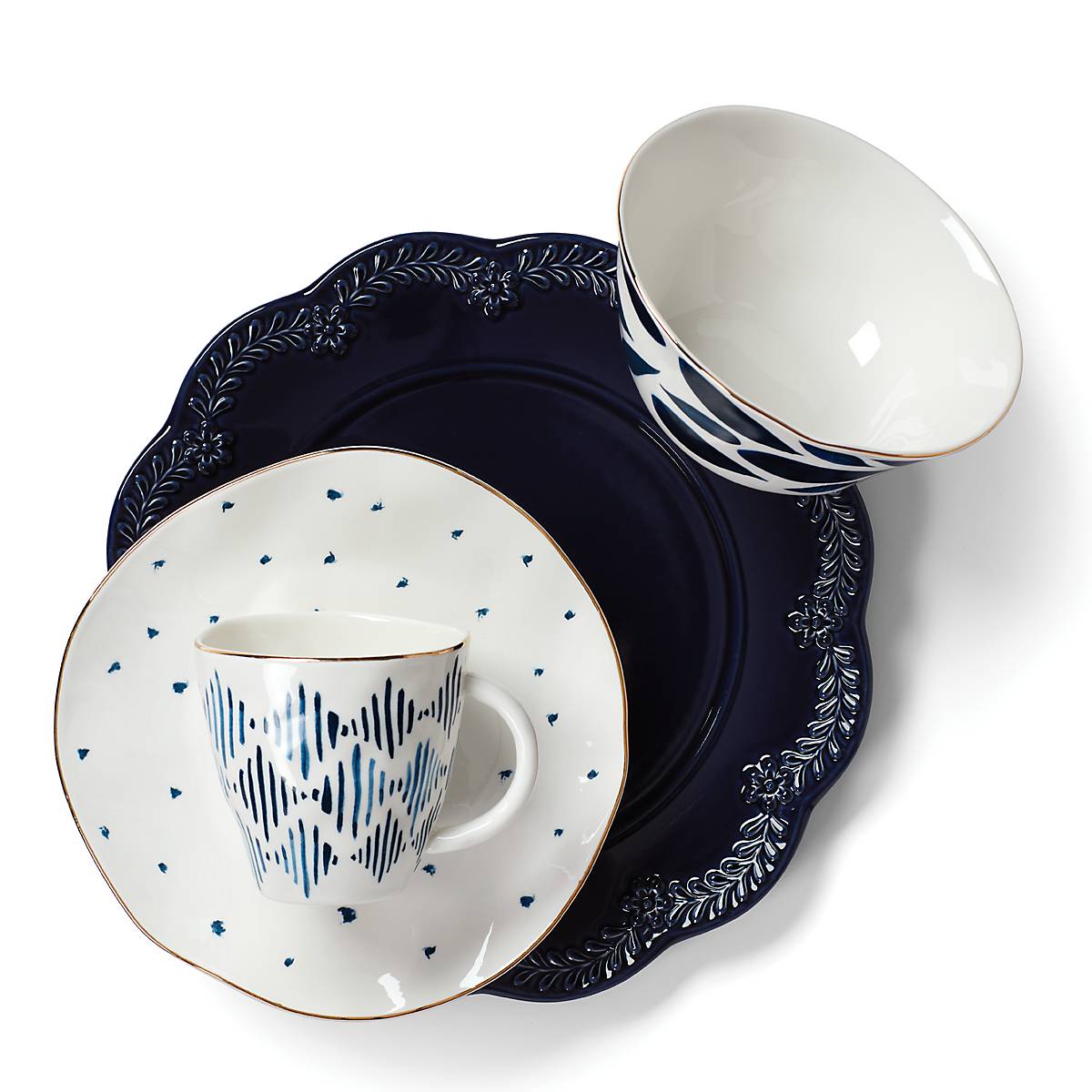 Blue Bay Dessert Mugs - Set of 4