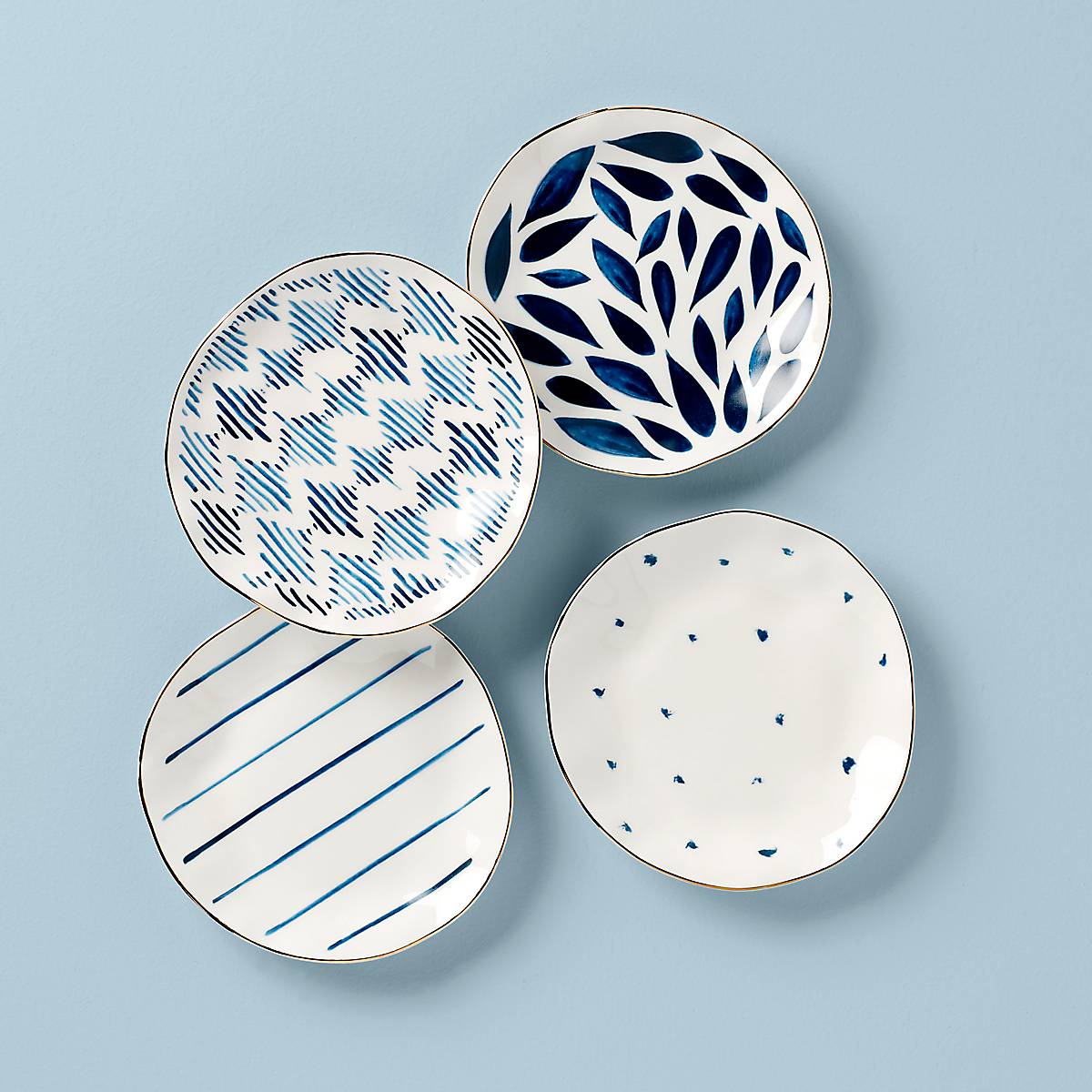 Blue Bay Tidbit Plates - Set of 4
